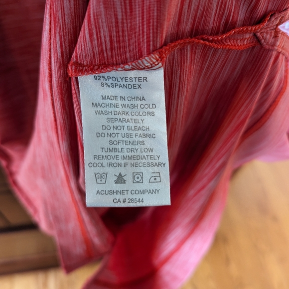 FootJoy Men's Heathered Red Polo Medium Pre-Owned Condition - Picture 4 of 6